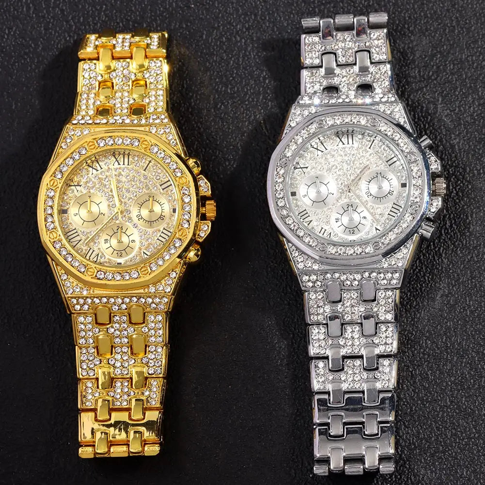 Iced Out Watches Necklace bracelet Jewelry