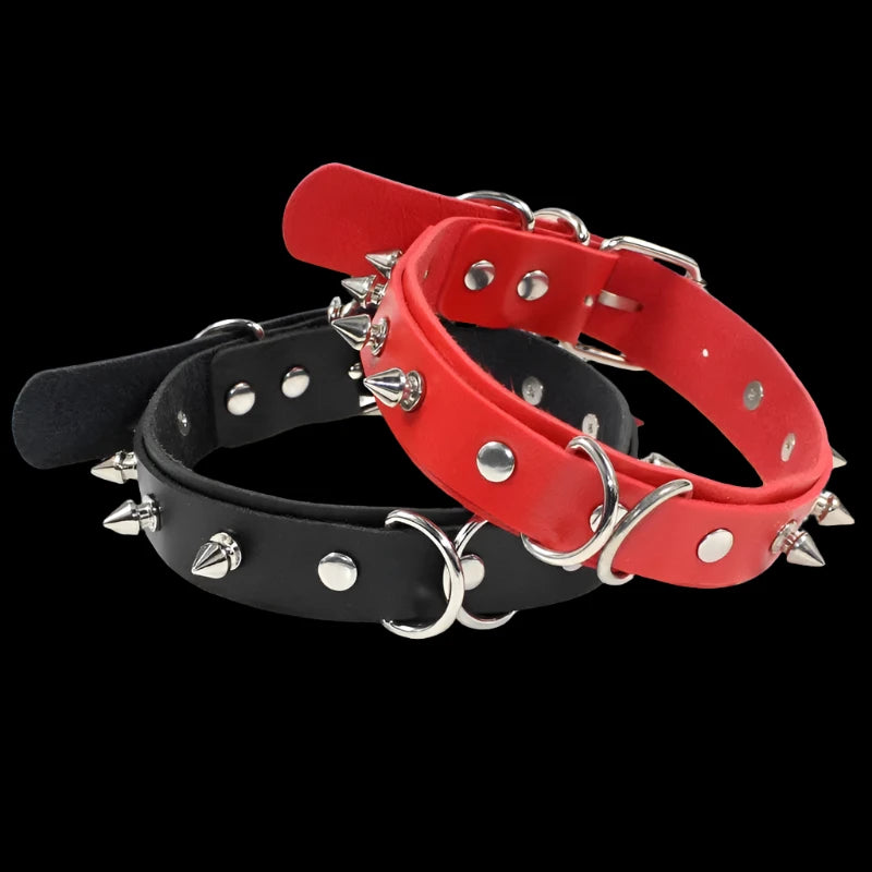 Sexy Rivet Leather Collar  Leash Jewelry Body Chain Accessories